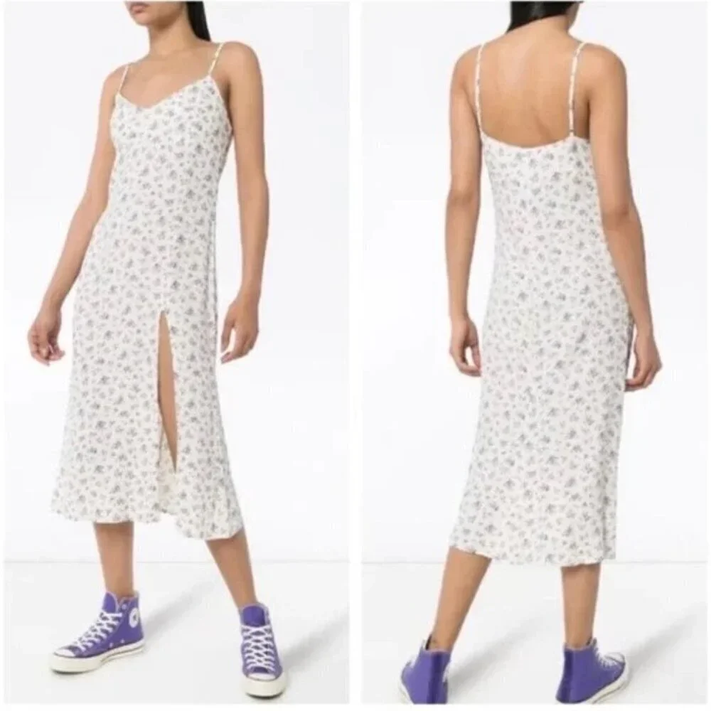💕REFORMATION💕 Crimini Dress ~ Grace Blue & White Floral Print 10 NWOT - Picture 9 of 16